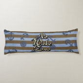 Geen boogzone Nautical Ship Anchors and Wheels Lichaamskussen (Achterkant)