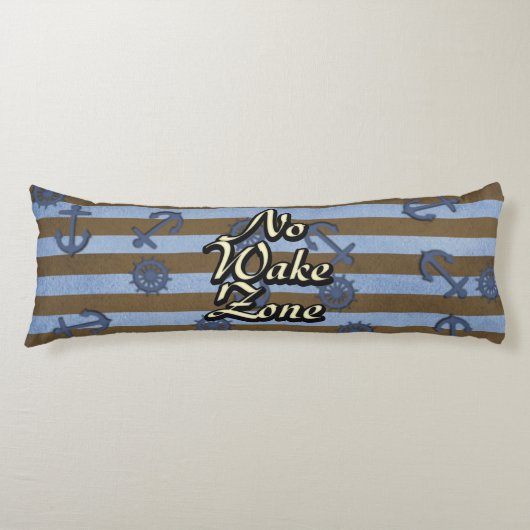 Geen boogzone Nautical Ship Anchors and Wheels Lichaamskussen (Voorkant)