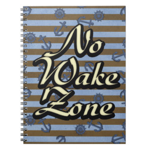 Geen boogzone Nautical Ship Anchors and Wheels Notitieboek