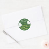 Geen boomknuffelaar ronde sticker (Envelop)