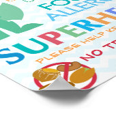 Geen boomnoten Toegestaan Superheld Boy Sign for H Poster (Hoek)
