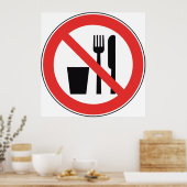 Geen bord voor voedsel en Drink Poster (Keuken)