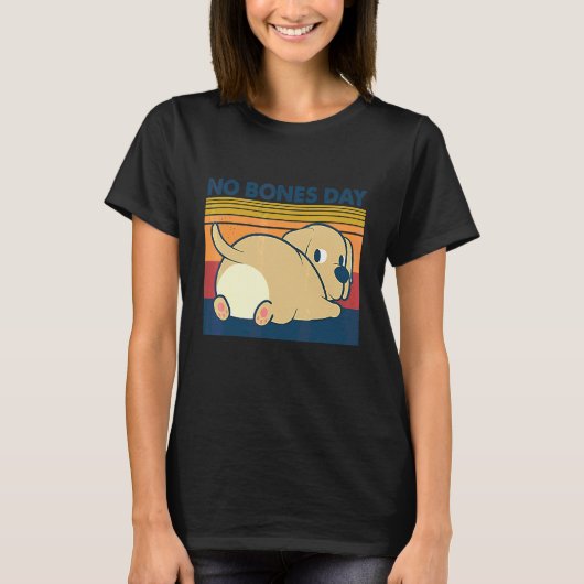  Geen Botten Dag Funny Lazy Labrador Retriever T-shirt (Voorkant)