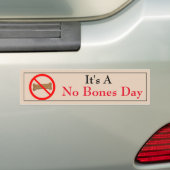 Geen Botten Dag geïllustreerde Bumpersticker (Op auto)