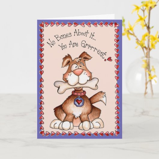 Geen Botten over het - Wenskaart Kaart (Gele Bloem)