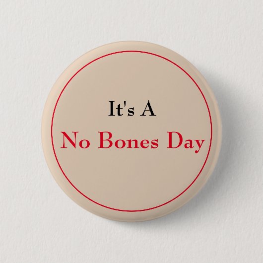 Geen Botten Ronde Button 5,7 Cm (Voorkant)