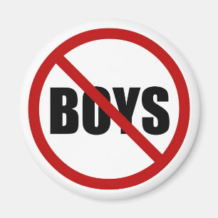 Geen boys toegestaan pictogram Magnet