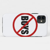 Geen boys toegestaan Sign iPhone 5 Hoesje (Achterkant (horizontaal))