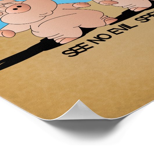 Geen boze 🐷 poster (Hoek)