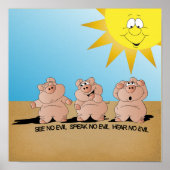 Geen boze 🐷 poster (Voorkant)