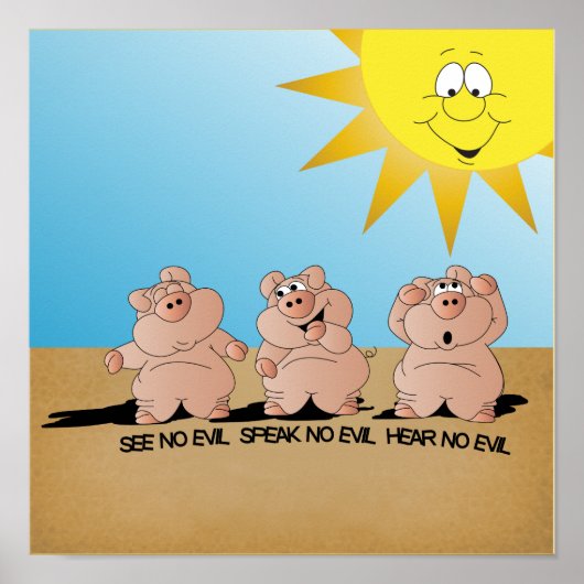 Geen boze 🐷 poster (Voorkant)