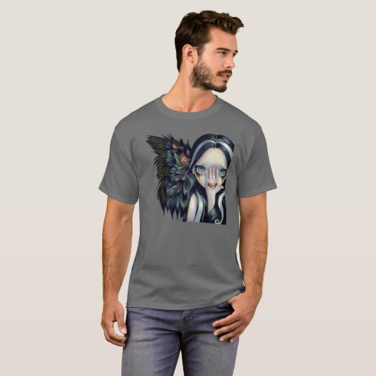 Geen boze SHIRT gothische engel-surrealisme (Voorkant volledig)