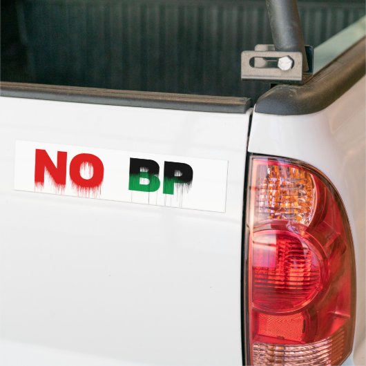 Geen BP Bumpersticker (Op Truck)