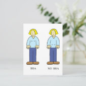 Geen Bra Aging Humor voor haar Briefkaart (Staand voorkant)