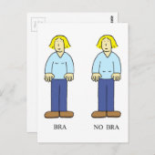 Geen Bra Aging Humor voor haar Briefkaart (Voorkant / Achterkant)