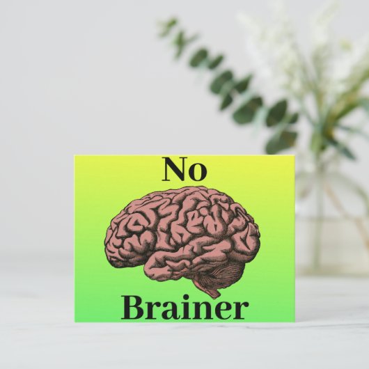 Geen Brainer Briefkaart (Staand voorkant)