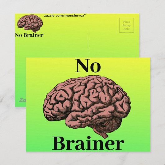 Geen Brainer Briefkaart (Voorkant / Achterkant)