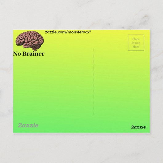 Geen Brainer Briefkaart (Achterkant)