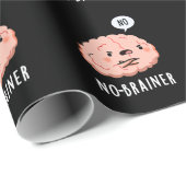 Geen Brainer Funny Anatomy Brain Pun Dark BG Cadeaupapier (Rol Hoek)