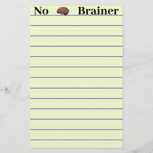 Geen brainer Stationery Briefpapier (Achterkant)