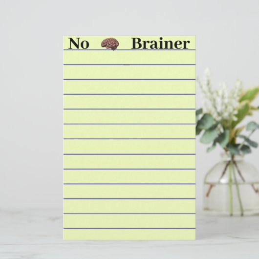 Geen brainer Stationery Briefpapier (Staand voorkant)