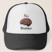 Geen Brainer Trucker Hat Trucker Pet (Voorkant)