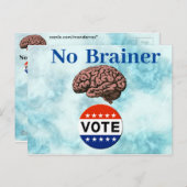 Geen Brainer Vote Briefkaart (Voorkant / Achterkant)