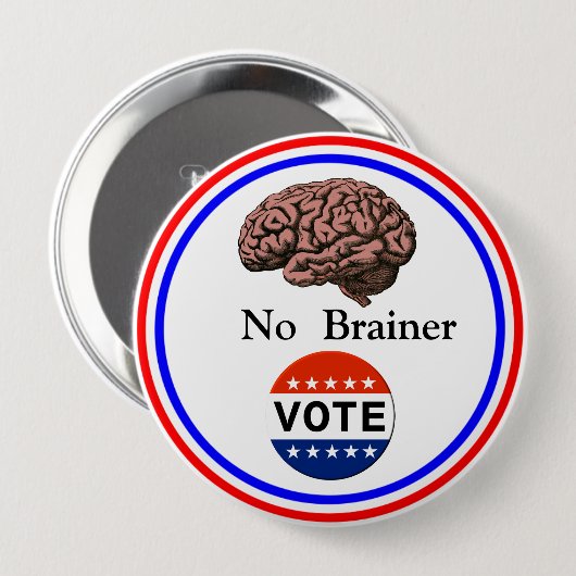 Geen Brainer Vote Button (Voorkant /achterkant)