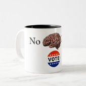 Geen Brainer Vote Coffee Mok (Voorkant links)