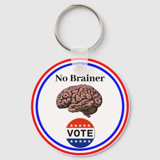 Geen Brainer Vote Sleutelhanger (Voorkant)