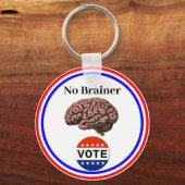 Geen Brainer Vote Sleutelhanger (Voorkant)