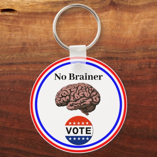 Geen Brainer Vote Sleutelhanger (Voorkant)