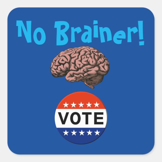 Geen Brainer Vote Sticker (Voorkant)