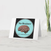 Geen Brainer Wenskaart Kaart (Achterkant)