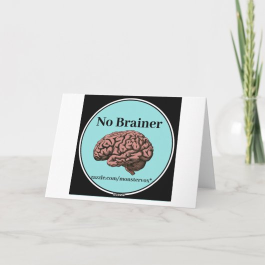 Geen Brainer Wenskaart Kaart (Achterkant)