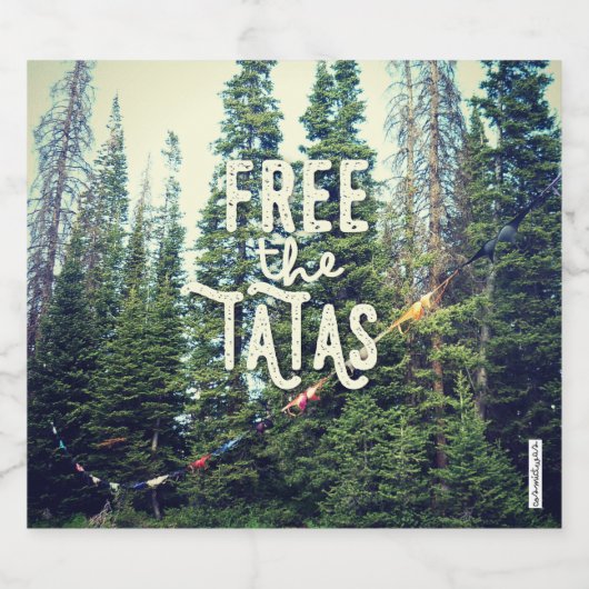 Geen Bras toegestaan in het bos Bier Etiket (Enkel label)