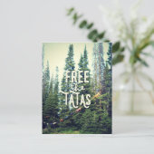 Geen Bras toegestaan in het bos Briefkaart (Staand voorkant)