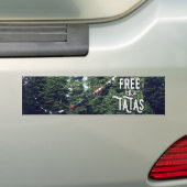 Geen Bras toegestaan in het bos Bumpersticker (Op auto)