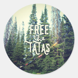 Geen Bras toegestaan in het bos Ronde Sticker