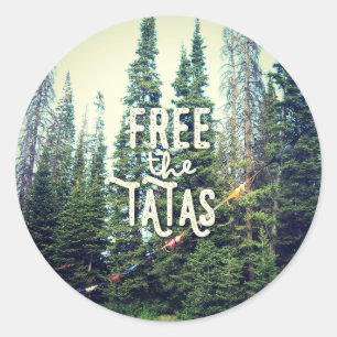 Geen Bras toegestaan in het bos Ronde Sticker