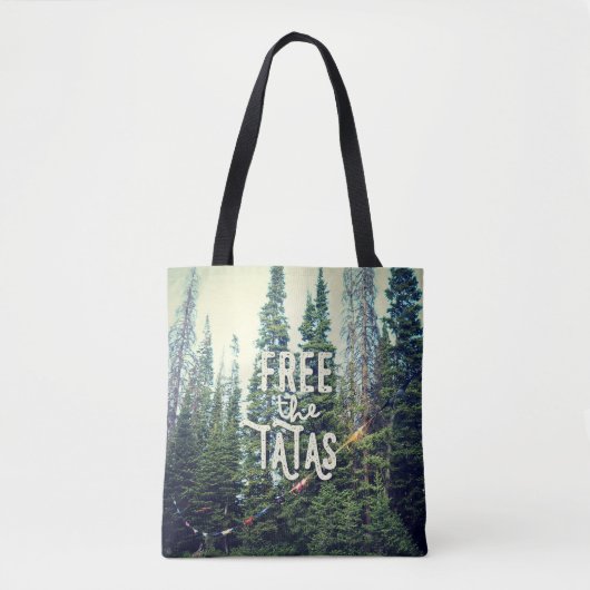 Geen Bras toegestaan in het bos Tote Bag (Voorkant)
