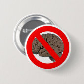 Geen brein ronde button 5,7 cm (Voorkant /achterkant)