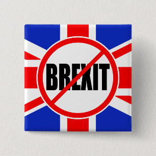 "GEEN BREXIT" VIERKANTE BUTTON 5,1 CM