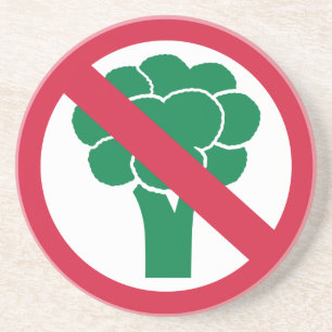 Geen broccoli zandsteen onderzetter