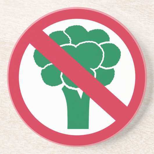 Geen broccoli zandsteen onderzetter (Voorkant)
