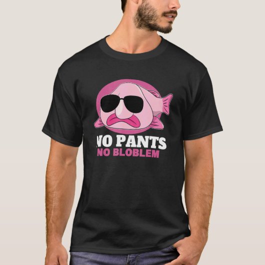 Geen broek Geen probleem Probleem Dier Diep Zee Vi T-shirt (Voorkant)