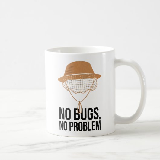 Geen Bugs Geen probleem Camping Quote Design Koffiemok (Rechts)