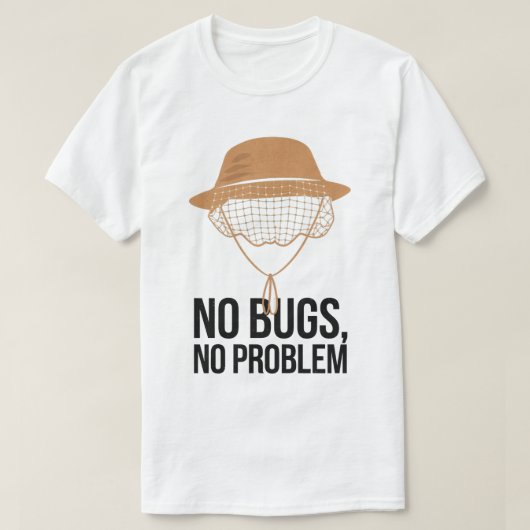 Geen Bugs Geen probleem Camping Quote Design T-shirt (Design voorkant)