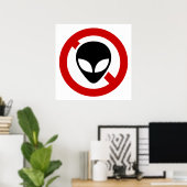 GEEN BUITENAARDSE WESENS POSTER (Thuiskantoor)