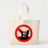 Geen buitenkatten grote tote bag (Voorkant)